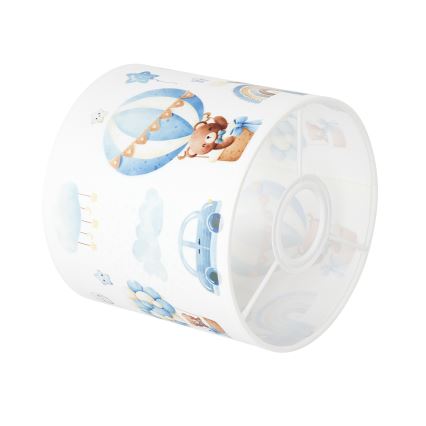 BRILAGI - Stínidlo univerzální BOBO E27 pr. 15 cm bílá/modrá/medvídci