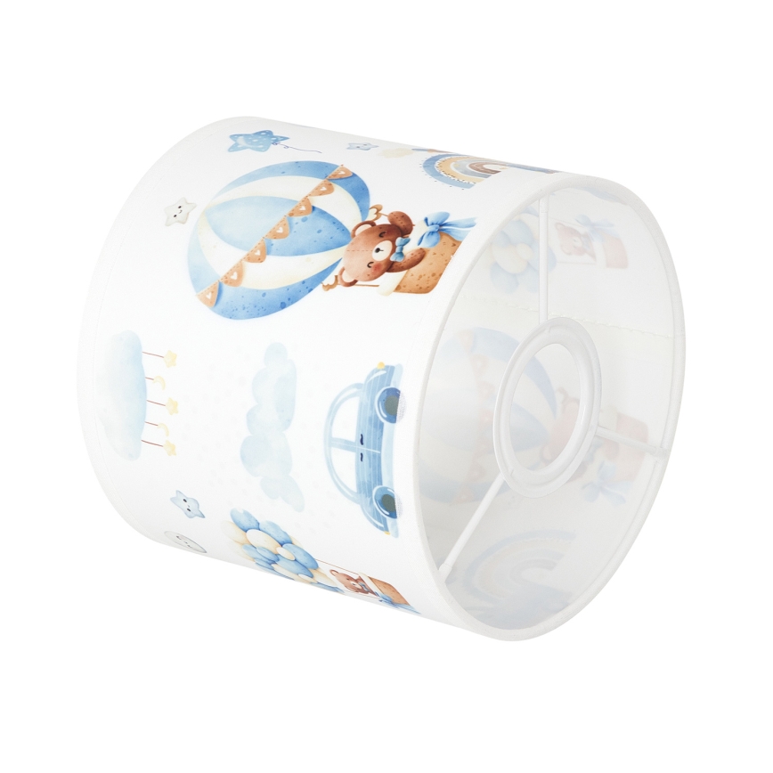BRILAGI - Stínidlo univerzální BOBO E27 pr. 15 cm bílá/modrá/medvídci