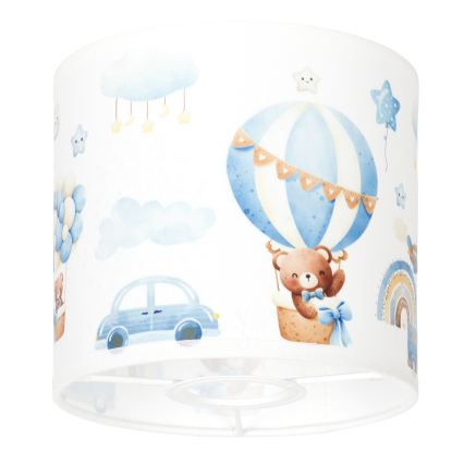 BRILAGI - Stínidlo univerzální BOBO E27 pr. 15 cm bílá/modrá/medvídci