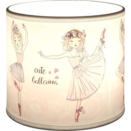 Brilagi - Stínidlo univerzální BOBO E27 pr. 15 cm bílá/růžová/baletky