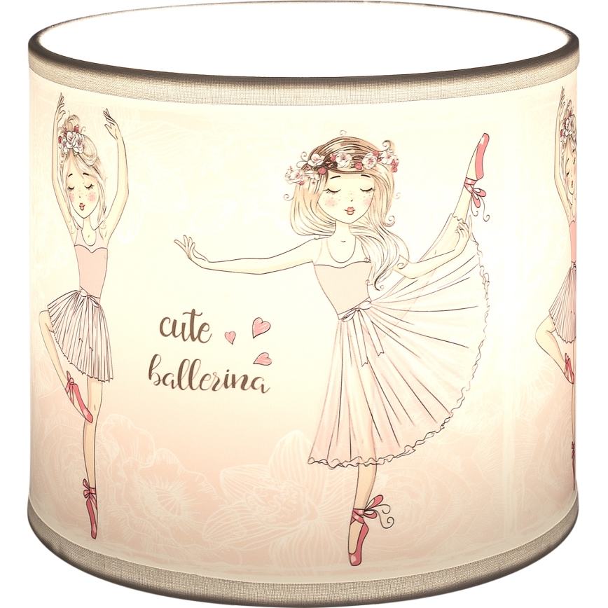 Brilagi - Stínidlo univerzální BOBO E27 pr. 15 cm bílá/růžová/baletky
