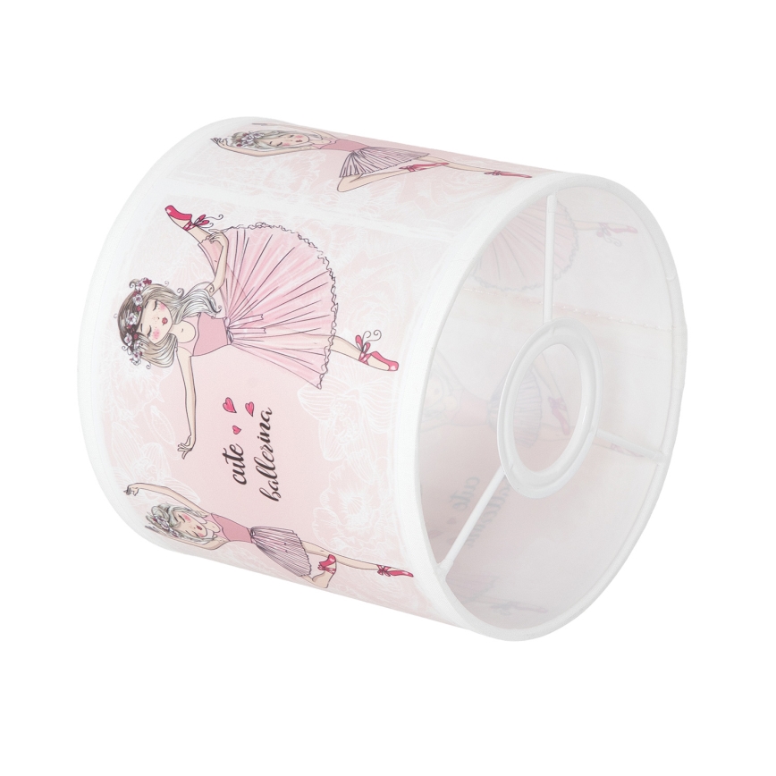 BRILAGI - Stínidlo univerzální BOBO E27 pr. 15 cm bílá/růžová/baletky
