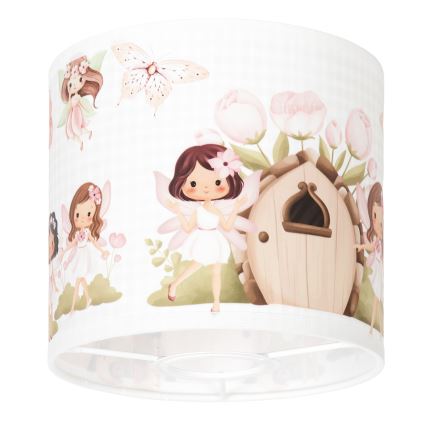 BRILAGI - Stínidlo univerzální BOBO E27 pr. 15 cm bílá/růžová/víly