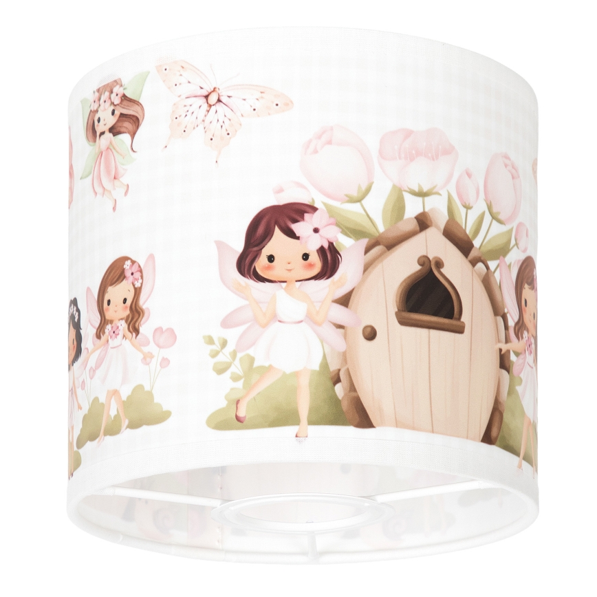 BRILAGI - Stínidlo univerzální BOBO E27 pr. 15 cm bílá/růžová/víly