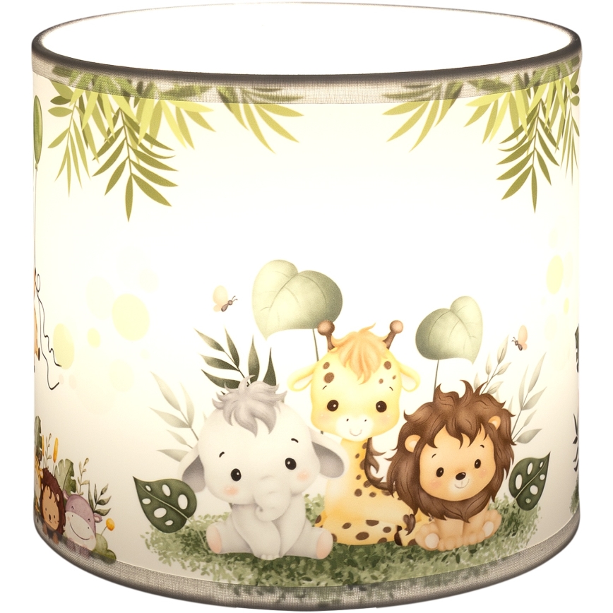 Brilagi - Stínidlo univerzální BOBO E27 pr. 15 cm bílá/zelená/džungle