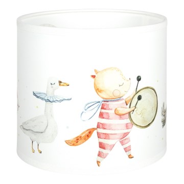 Brilagi - Stínidlo univerzální BOBO E27 pr. 15 cm bílá/zvířátka
