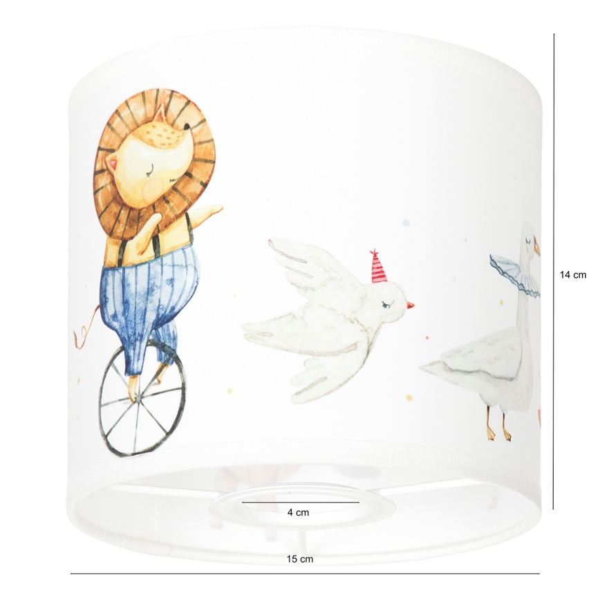 BRILAGI - Stínidlo univerzální BOBO E27 pr. 15 cm bílá/zvířátka