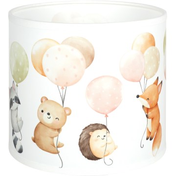 Brilagi - Stínidlo univerzální BOBO E27 pr. 15 cm bílá/zvířátka