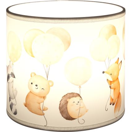 Brilagi - Stínidlo univerzální BOBO E27 pr. 15 cm bílá/zvířátka