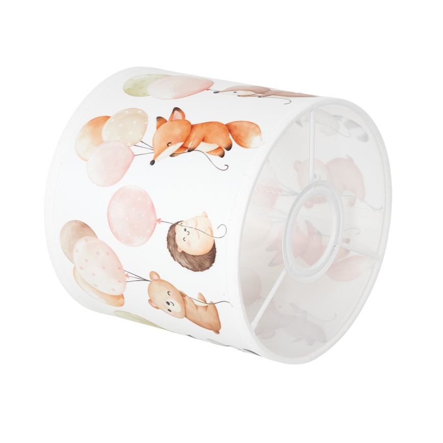 BRILAGI - Stínidlo univerzální BOBO E27 pr. 15 cm bílá/zvířátka