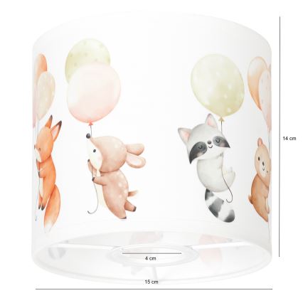 BRILAGI - Stínidlo univerzální BOBO E27 pr. 15 cm bílá/zvířátka