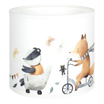 Brilagi - Stínidlo univerzální BOBO E27 pr. 15 cm bílá/zvířátka