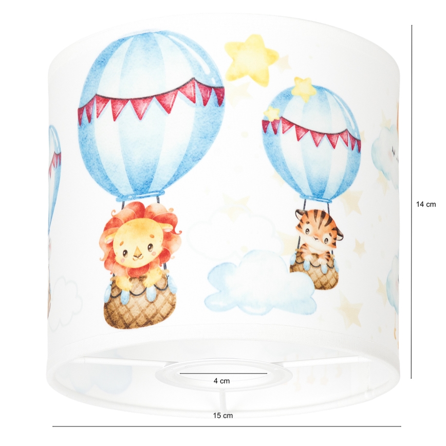 BRILAGI - Stínidlo univerzální BOBO E27 pr. 15 cm bílá/zvířátka