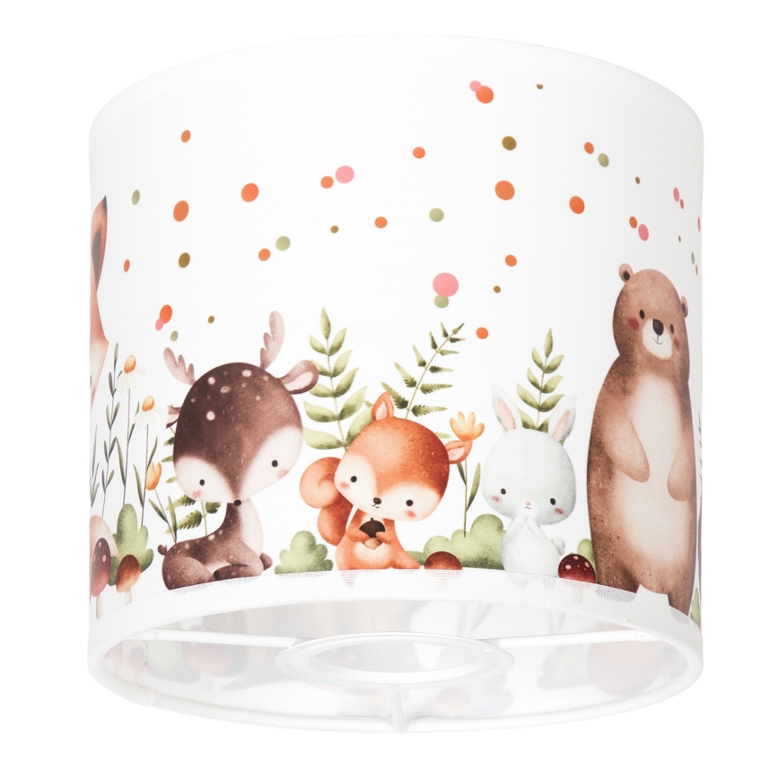 BRILAGI - Stínidlo univerzální BOBO E27 pr. 15 cm bílá/zvířátka