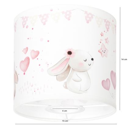 BRILAGI - Stínidlo univerzální BOBO E27 pr. 15 cm krémová/králíčci