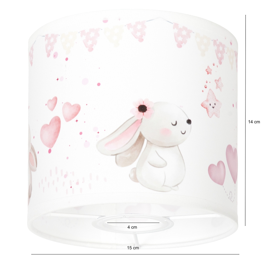 BRILAGI - Stínidlo univerzální BOBO E27 pr. 15 cm krémová/králíčci