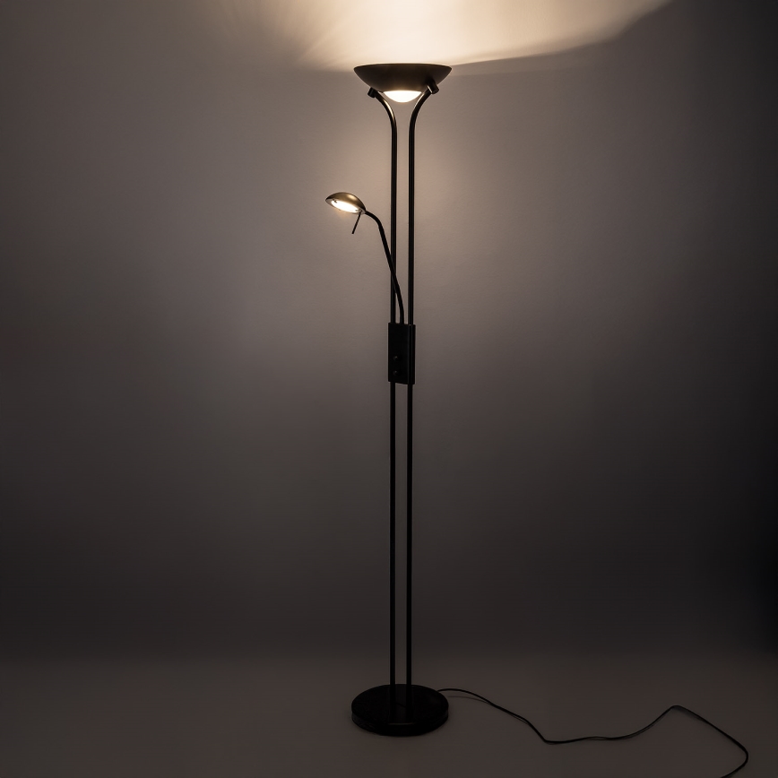 Brilagi - Stmívatelná stojací lampa SCARLETT 1xR7s/230W/230V + 1xG9/40W černá