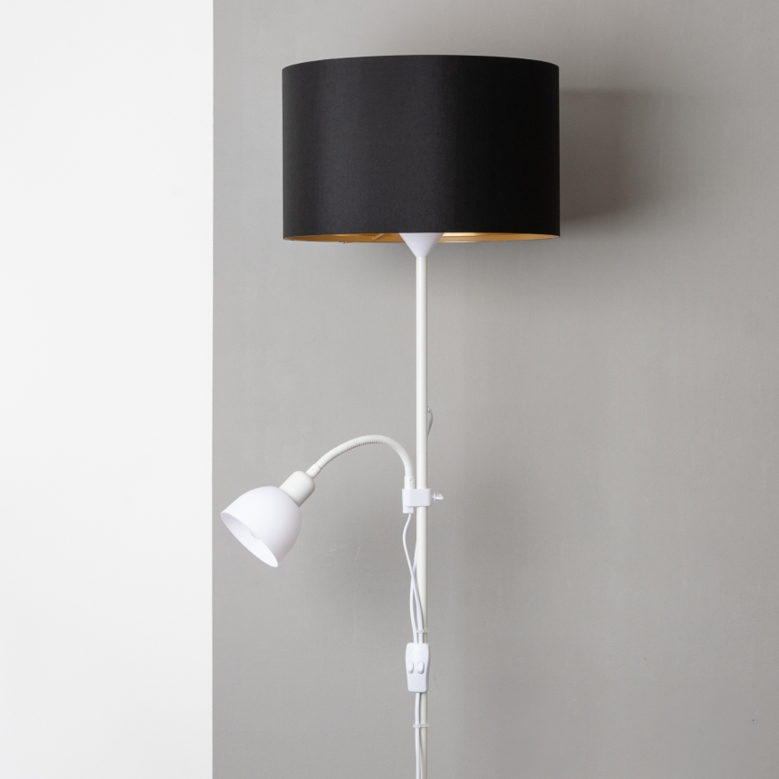 Brilagi - Stojací lampa CERIA 1xE27/100W/230V + 1xE14/25W bílá/černá