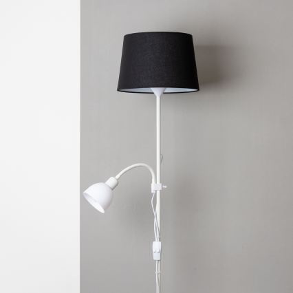 Brilagi - Stojací lampa CERIA 1xE27/100W/230V + 1xE14/25W bílá/černá