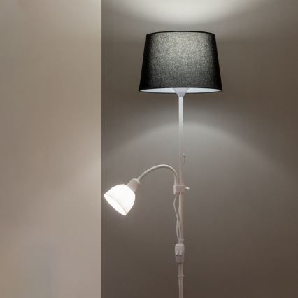 Brilagi - Stojací lampa CERIA 1xE27/100W/230V + 1xE14/25W bílá/černá