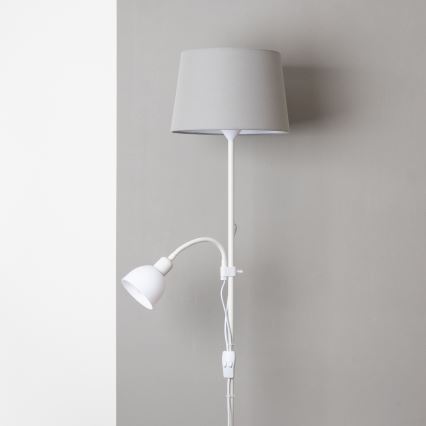 Brilagi - Stojací lampa CERIA 1xE27/100W/230V + 1xE14/25W bílá/šedá