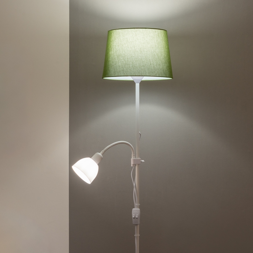 Brilagi - Stojací lampa CERIA 1xE27/100W/230V + 1xE14/25W bílá/zelená