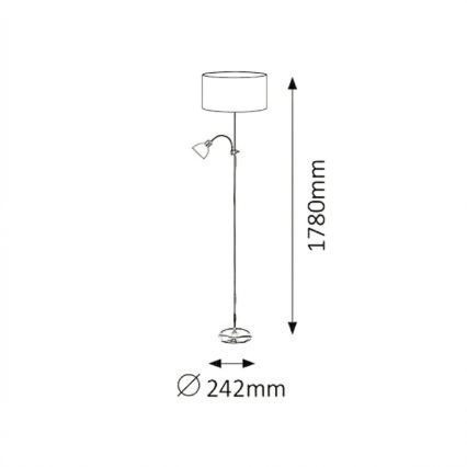 Brilagi - Stojací lampa CERIA 1xE27/100W/230V + 1xE14/25W černá