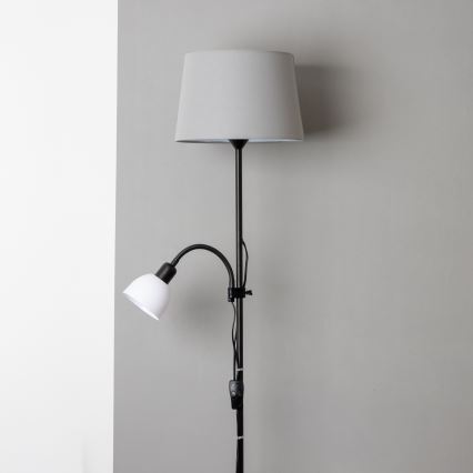 Brilagi - Stojací lampa CERIA 1xE27/100W/230V + 1xE14/25W černá/šedá