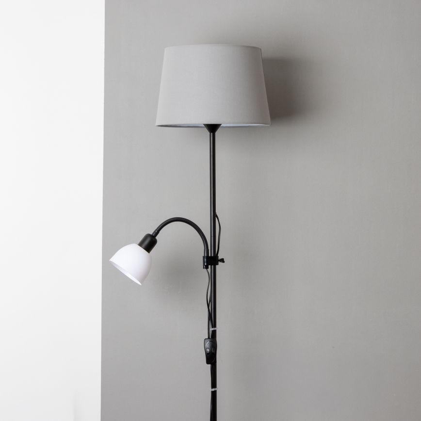 Brilagi - Stojací lampa CERIA 1xE27/100W/230V + 1xE14/25W černá/šedá