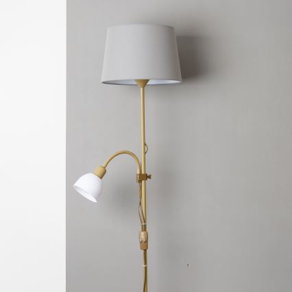 Brilagi - Stojací lampa CERIA 1xE27/100W/230V + 1xE14/25W zlatá/šedá