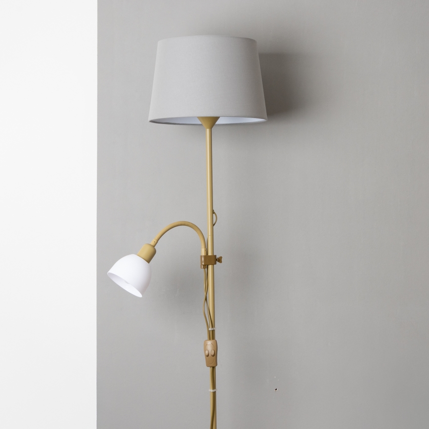 Brilagi - Stojací lampa CERIA 1xE27/100W/230V + 1xE14/25W zlatá/šedá