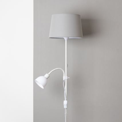 Brilagi - Stojací lampa CERIA 2v1 1xE27/100W/230V + 1xE14/25W bílá/šedá