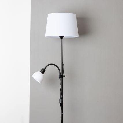 Brilagi - Stojací lampa CERIA 2v1 1xE27/100W/230V + 1xE14/25W černá/bílá