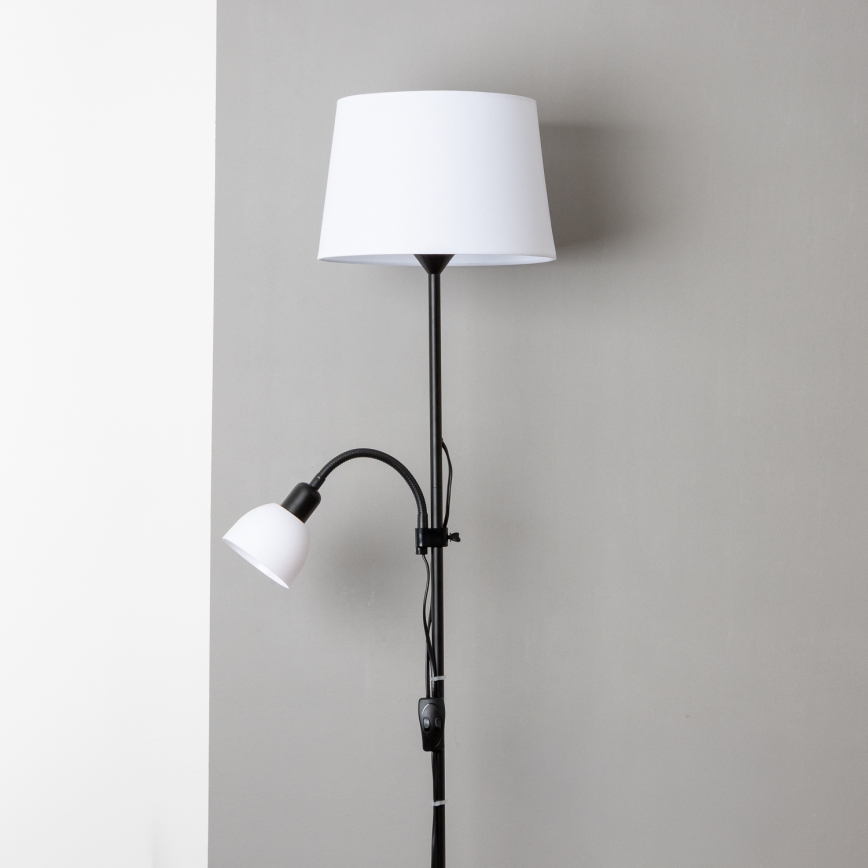 Brilagi - Stojací lampa CERIA 2v1 1xE27/100W/230V + 1xE14/25W černá/bílá