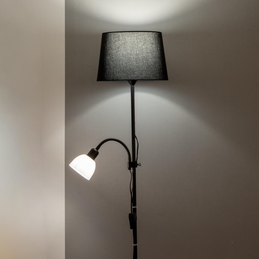 Brilagi - Stojací lampa CERIA 2v1 1xE27/100W/230V + 1xE14/25W černá