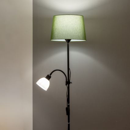 Brilagi - Stojací lampa CERIA 2v1 1xE27/100W/230V + 1xE14/25W černá/zelená
