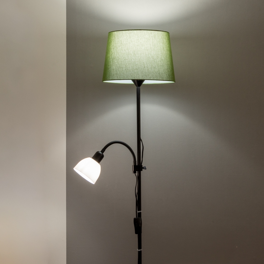 Brilagi - Stojací lampa CERIA 2v1 1xE27/100W/230V + 1xE14/25W černá/zelená