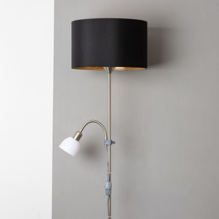 Brilagi - Stojací lampa CERIA 2v1 1xE27/100W/230V + 1xE14/25W matný chrom/černá