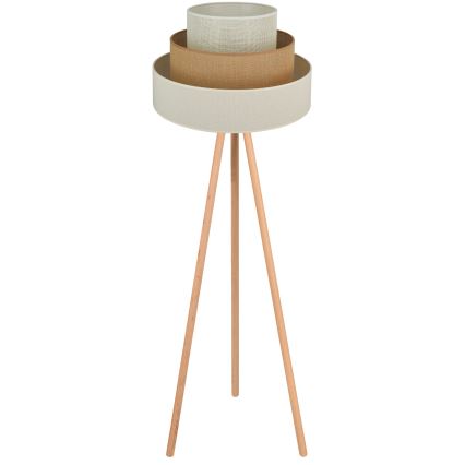 Brilagi - Stojací lampa DENVER LUNETA 1xE27/15W/230V béžová/hnědá/krémová