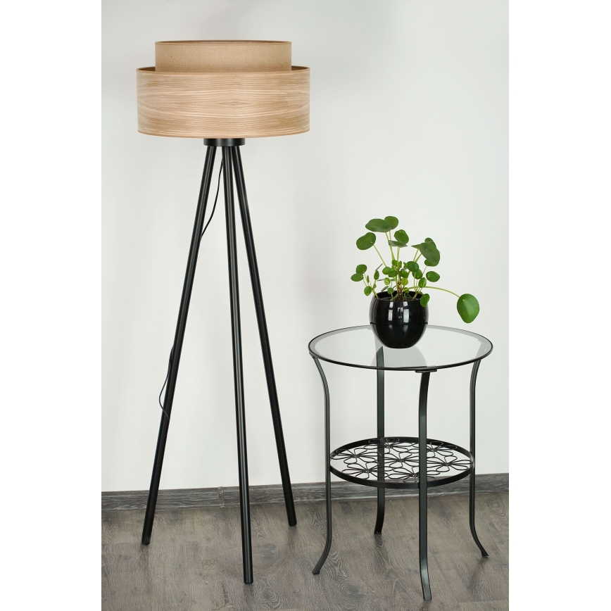 Brilagi - Stojací lampa MONTANA BOHO 1xE27/15W/230V hnědá/černá