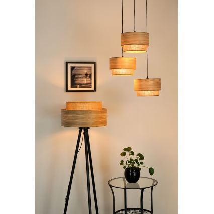 Brilagi - Stojací lampa MONTANA BOHO 1xE27/15W/230V hnědá/černá