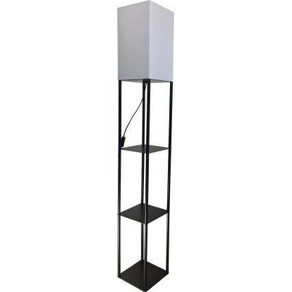 Brilagi - Stojací lampa s poličkami GRADUS 1xE27/40W/230V 150 cm černá/bílá
