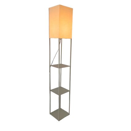 Brilagi - Stojací lampa s poličkami GRADUS 1xE27/40W/230V 150 cm šedá/béžová