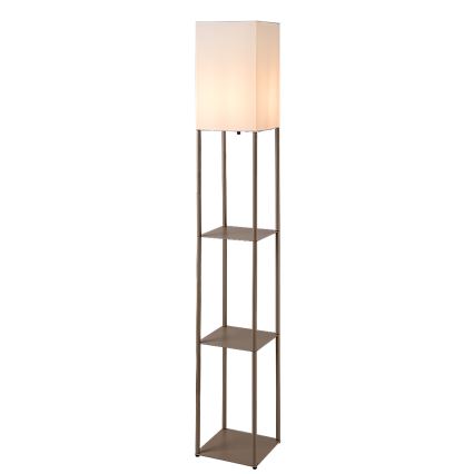 Brilagi - Stojací lampa s poličkami GRADUS 1xE27/40W/230V 150 cm šedá/béžová