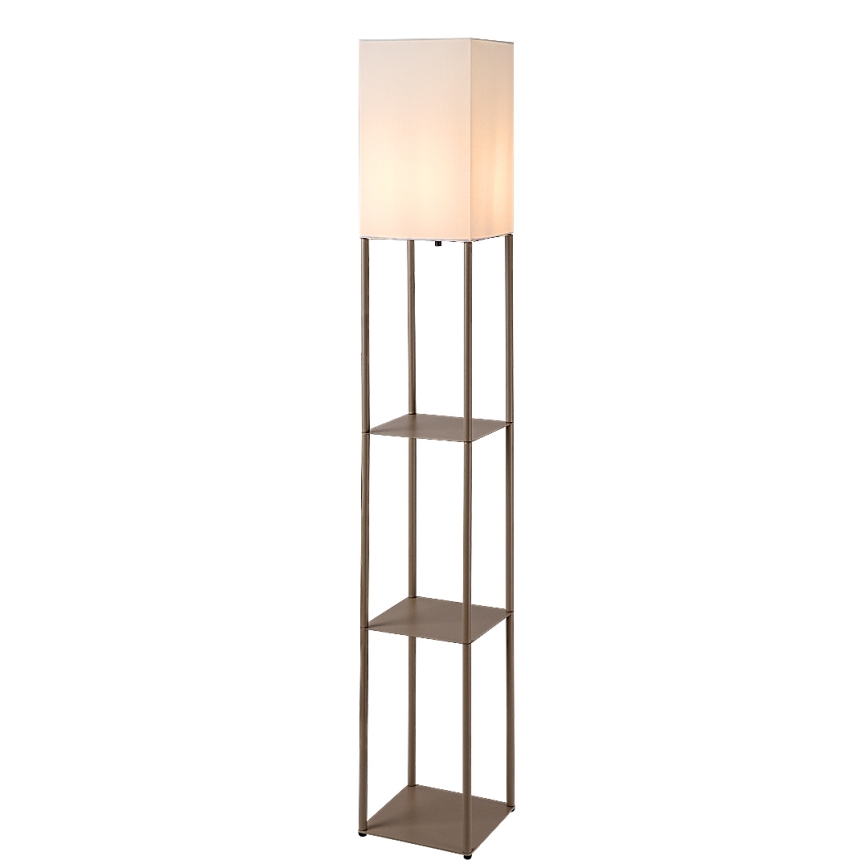Brilagi - Stojací lampa s poličkami GRADUS 1xE27/40W/230V 150 cm šedá/béžová