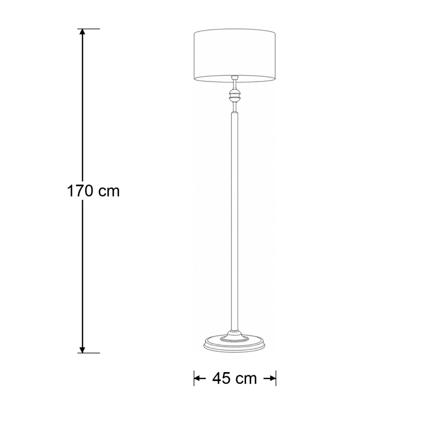Brilagi - Stojací lampa SAPHIRE 1xE27/15W/230V krémová/zlatá/patina