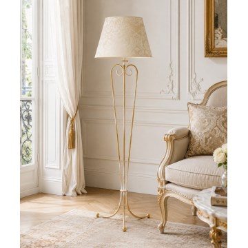 Brilagi - Stojací lampa SONIA 1xE27/15W/230V krémová/patina