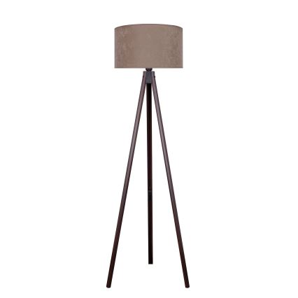 Brilagi - Stojací lampa VELVET 1xE27/60W/230V wenge/béžová