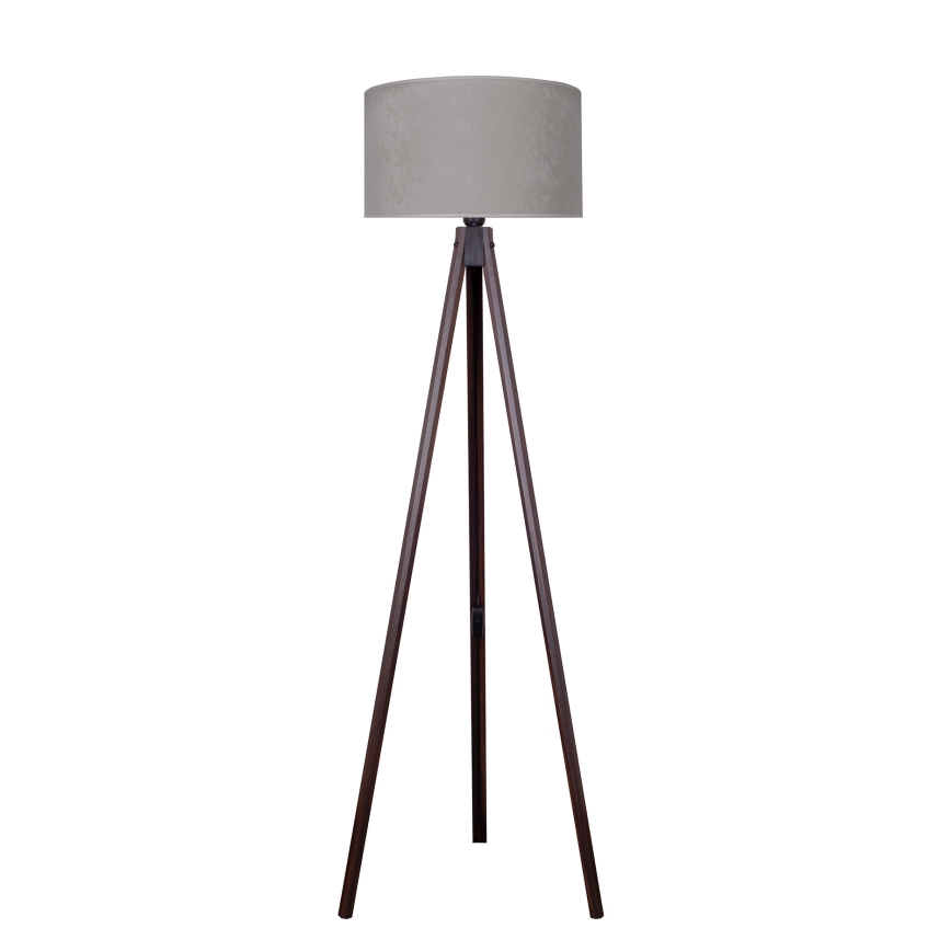 Brilagi - Stojací lampa VELVET 1xE27/60W/230V wenge/šedá