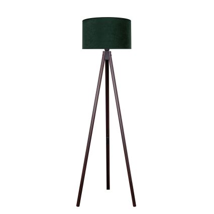 Brilagi - Stojací lampa VELVET 1xE27/60W/230V wenge/zelená